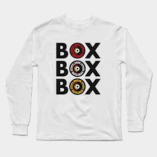 Box Box Box Infographic F1 Tyre Compound Design Long Sleeve T-Shirt